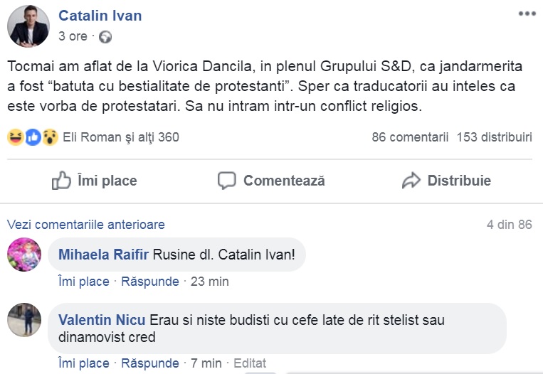 jandarmeriță bătută de protestanți